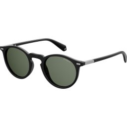 Polaroid Zonnebril 2086/s 807/uc Unisex Zwart Met Groene Lens - gepolariseerd