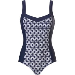 Pastunette Beach - Maat 44 - Blue Pattern - Corrigerend Badpak - Blauw