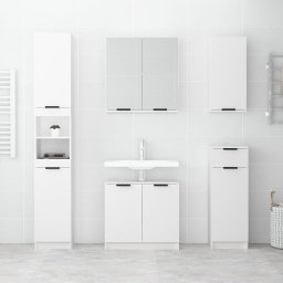 vidaXL Badkamerkast met spiegel 64x20x67 cm wit