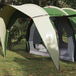 vidaXL Tunneltent 4-persoons Groen 185T Polyester met PU Coating