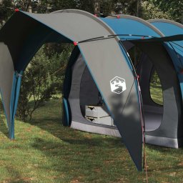 vidaXL Tunneltent 4-persoons Blauw 185T Polyester met PU Coating