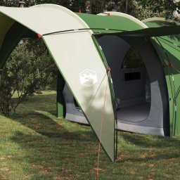 vidaXL Tunneltent 6-persoons Groen 185T Polyester met PU Coating