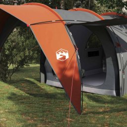 vidaXL Tunneltent 6-persoons Grijs en Oranje