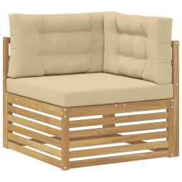 vidaXL Sofa-Sets 10 st 10-zits White and Beige Polyester