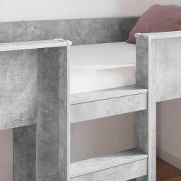 vidaXL Bunk Bed voor Kinderen Beton Grijs 75 x 190 cm Bewerkt hout