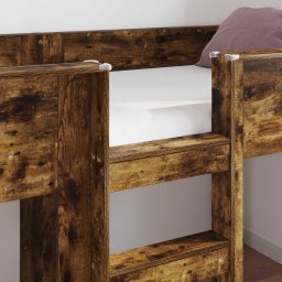 vidaXL Bunk Bed voor Kinderen Gerookt eiken 75 x 190 cm Bewerkt hout