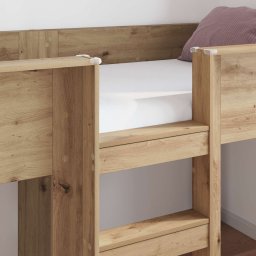 vidaXL Bunk Bed voor Kinderen Artisan Eiken 75 x 190 cm Bewerkt hout