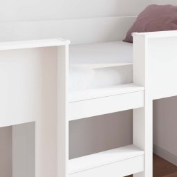 vidaXL Bunk Bed voor Kinderen met opslag Wit 90 x 190 cm Bewerkt hout
