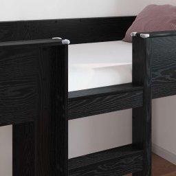 vidaXL Bunk Bed voor Kinderen Zwart Eiken 90 x 190 cm Bewerkt hout