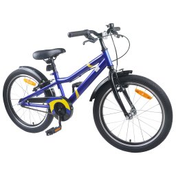 vidaXL Kinderfiets 18 Inch voor 5-7 jaar Blauw Zwart
