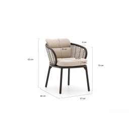 Apple Bee Pine Key/Zanzibar Deens Ovaal 220cm dining tuinset 7-delig - Laagste prijsgarantie!