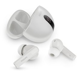 PHILIPS TAT2520WT - TWS oordopjes met display - ANC - IPX4 - multipoint - aanraakbediening - 20 uur afspeeltijd - Werkt in met app - Wit