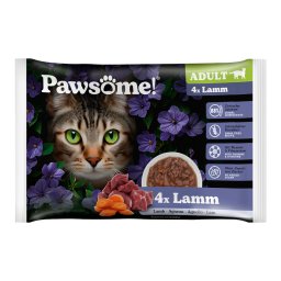 Pawsome Adult Cat 4 x 85 g - Lam