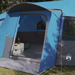vidaXL Gezinstent met regenzeil waterdicht 18-persoons Blauw