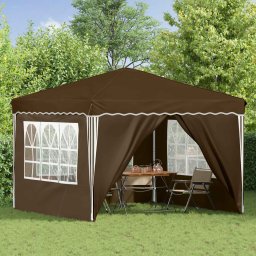 vidaXL Pop-up partytent 288 x 288 x 245 cm Taupe Oxford Stof