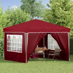 vidaXL Pop-up partytent 288 x 288 x 245 cm Bordeauxrood Oxford Stof