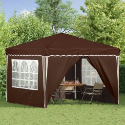 vidaXL Pop-up partytent 288 x 288 x 245 cm Bruin Oxford Stof