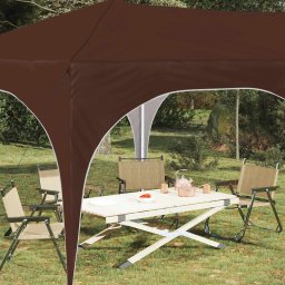 vidaXL Pop-up partytent 575 x 288 x 245 cm Bruin Oxford Stof