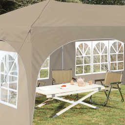 vidaXL Pop-up partytent 575 x 288 x 245 cm Crèmekleurig Oxford Stof
