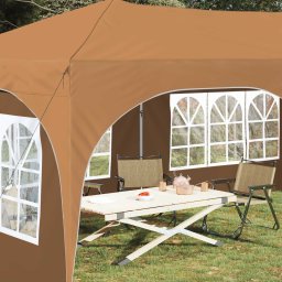 vidaXL Pop-up partytent 575 x 288 x 245 cm Beige Oxford Stof