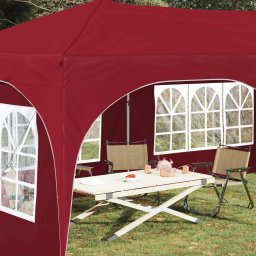 vidaXL Pop-up partytent 575 x 288 x 245 cm Bordeauxrood Oxford Stof