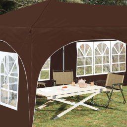 vidaXL Pop-up partytent 575 x 288 x 245 cm Bruin Oxford Stof