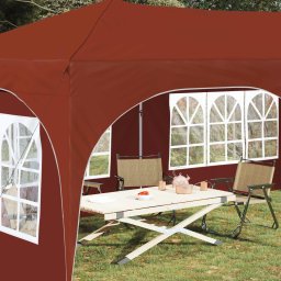 vidaXL Pop-up partytent 575 x 288 x 245 cm Terracotta Oxford Stof