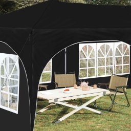 vidaXL Pop-up partytent 575 x 288 x 245 cm Zwart Oxford Stof