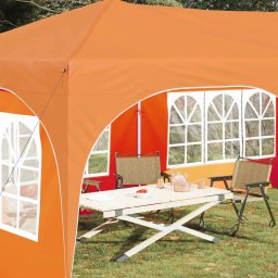 vidaXL Pop-up partytent 575 x 288 x 245 cm Oranje Oxford Stof