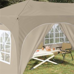 vidaXL Pop-up partytent 575 x 288 x 245 cm Crèmekleurig Oxford Stof