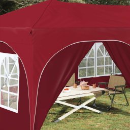 vidaXL Pop-up partytent 575 x 288 x 245 cm Bordeauxrood Oxford Stof