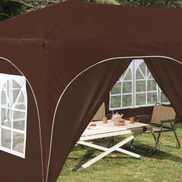 vidaXL Pop-up partytent 575 x 288 x 245 cm Bruin Oxford Stof