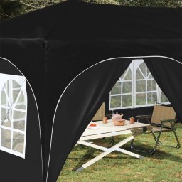 vidaXL Pop-up partytent 575 x 288 x 245 cm Zwart Oxford Stof
