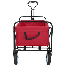 vidaXL Vouwbare Handtrolley Rood 94 x 53 x 99 cm Oxford Stof