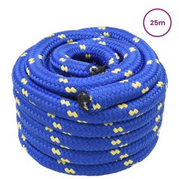 vidaXL Boottouw 3 mm 25 m Blauw PP