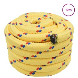 vidaXL Boottouw 3 mm 10 m Geel PP