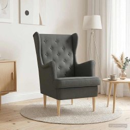 vidaXL Fauteuil Donkergrijs Stof