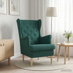 vidaXL Fauteuil Donkergroen Stof