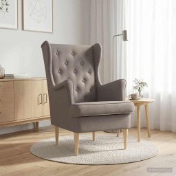 vidaXL Fauteuil Taupe Stof