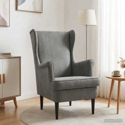 vidaXL Fauteuil Donkergrijs Fluweel