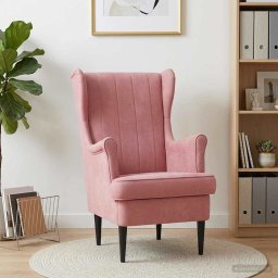 vidaXL Fauteuil Roze Fluweel