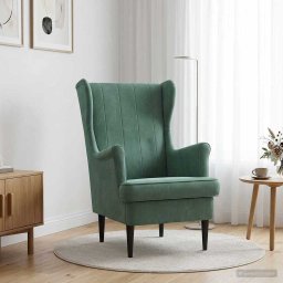 vidaXL Fauteuil Zeegroen Fluweel