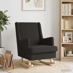 vidaXL Schommelstoel Zwart 62 x 80 x 85 cm Bouclé