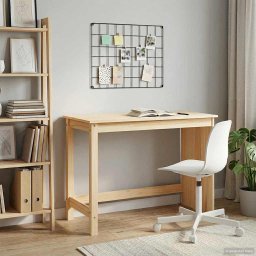 vidaXL Bureau Bruin 112 x 50 x 75 cm Massief Vurenhout