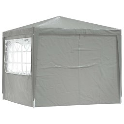vidaXL Partytent 250 x 250 x 240 cm Lichtgrijs PE en staal