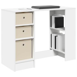 vidaXL Bureau Wit 100 x 40 x 75 cm Bewerkt hout