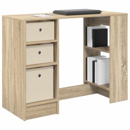 vidaXL Bureau Sonoma Eiken 100 x 40 x 75 cm Bewerkt hout