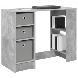vidaXL Bureau Beton Grijs 100 x 40 x 75 cm Bewerkt hout