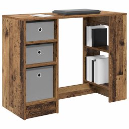 vidaXL Bureau Oudhout 100 x 40 x 75 cm Bewerkt hout