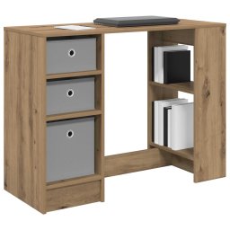 vidaXL Bureau Artisan Eiken 100 x 40 x 75 cm Bewerkt hout